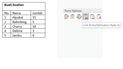 Cara Copy Tabel Excel ke Word dengan Rapi