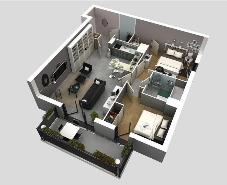 Denah dan Desain Rumah Minimalis 1 Lantai