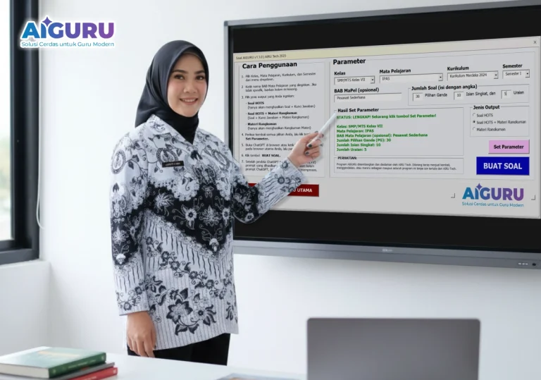 AIGURU 3 Rahasia Instan Guru Membuat Soal HOTS Lengkap dengan Kunci Jawaban Hanya dengan Input 1 Topik