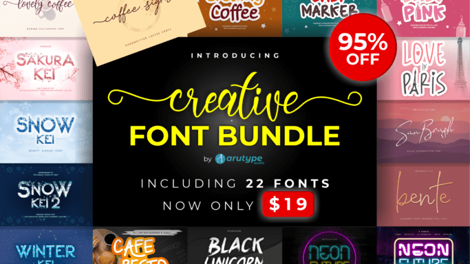 The Ultimate Premium Creative Font Bundle Only $19